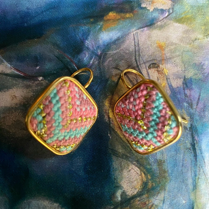 PAWN | TEXTURED FABRIC EARRINGS