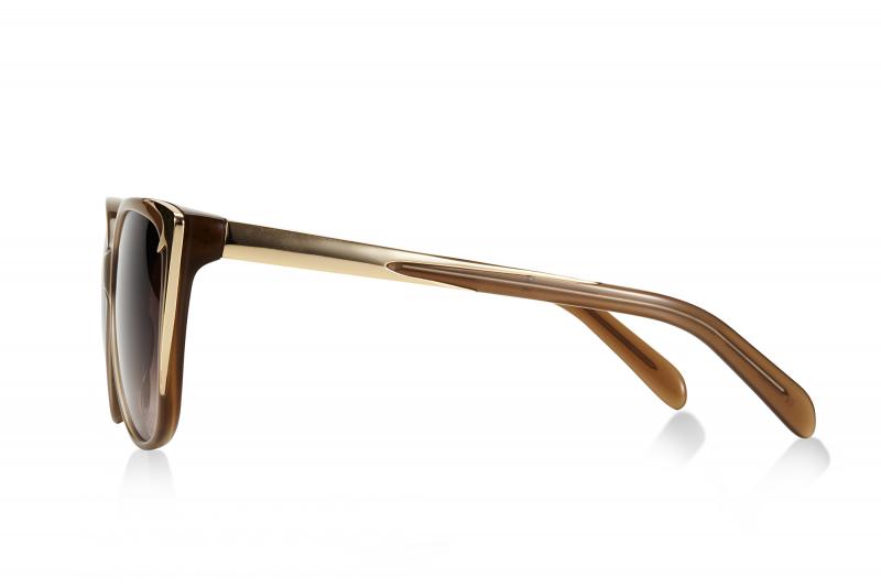 SWALLOW I | Taupe/Gold W/ BROWN GRADIENT LENSES