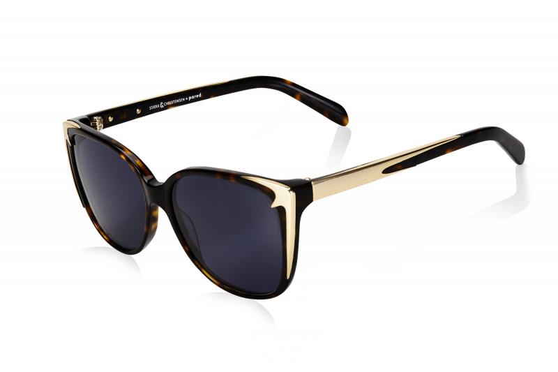 SWALLOW EYE I | Tortoise/Gold W/ SOLID GREY LENSES