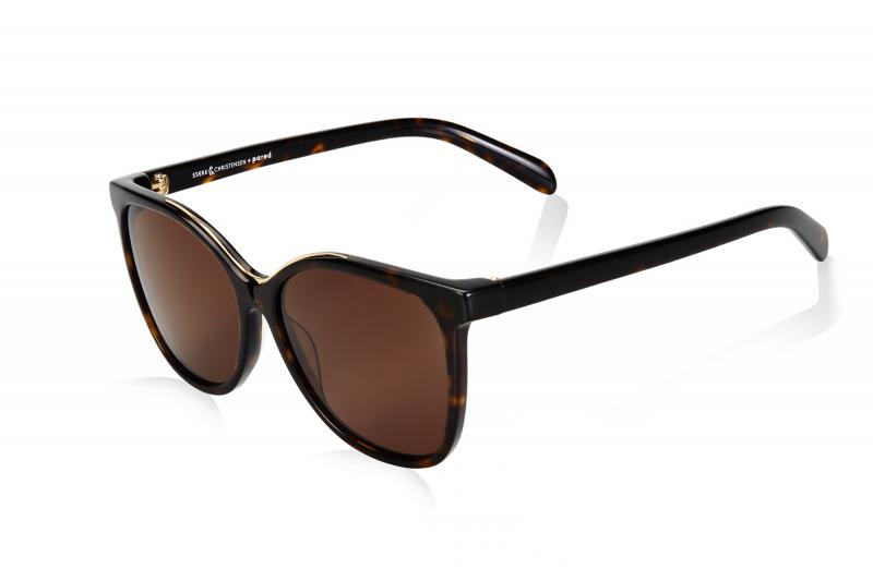 SWALLOW EYE III | Tortoise/Gold W/ SOLID BROWN LENSES