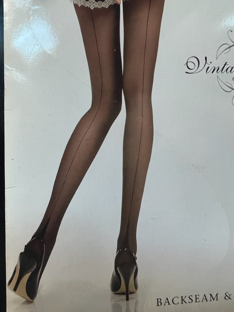 THE 1940'S HOLLYWOOD TIGHTS | BLACK W/ BLACK