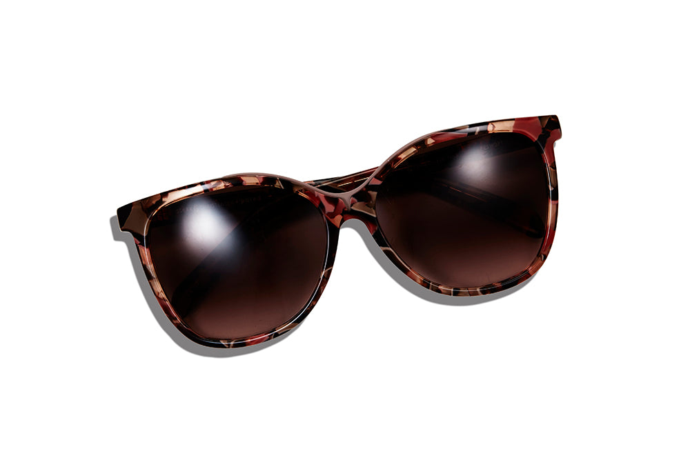 SWALLOW EYE III | Pink Tortoise/Matte Grey W/ BROWN GRADIENT LENSES